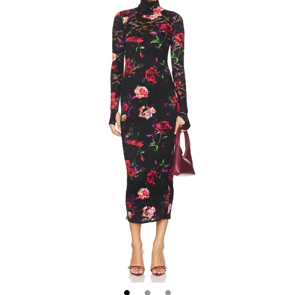 AFRM Shailene Lace Dress in Mixed Rose size Small revolve